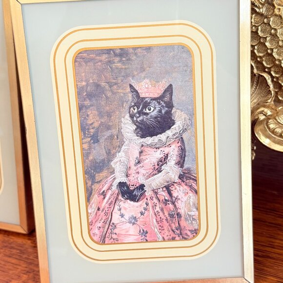 VTG set of Reverse paint brass frames with cats - Picture 10 of 12